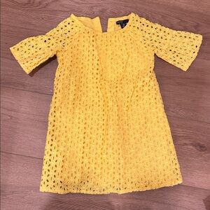GAP Bright Yellow Eyelet Dress